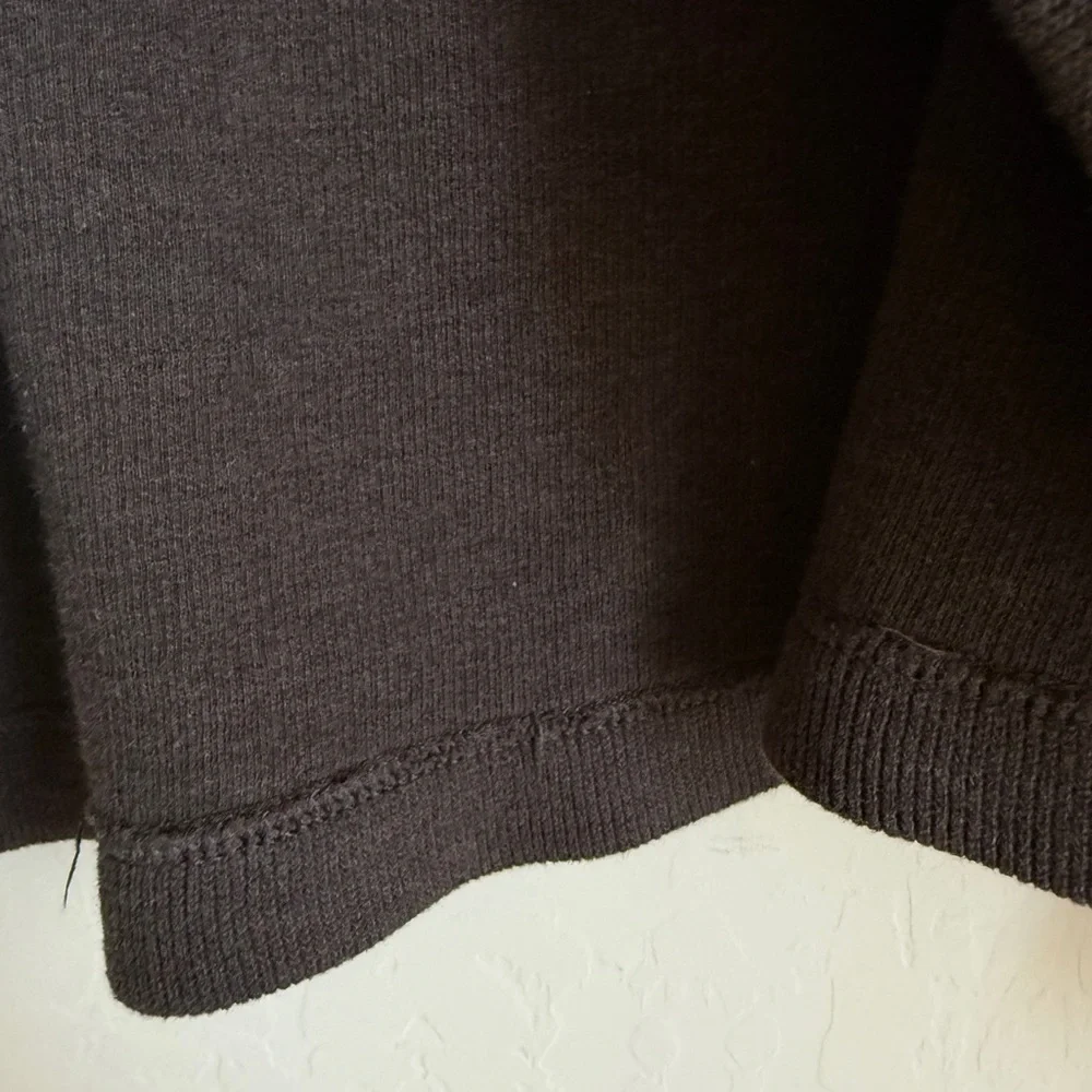 Y2K Banana Republic Quarter Zip Long Sleeve Brown Cotton Academia Old Money XL